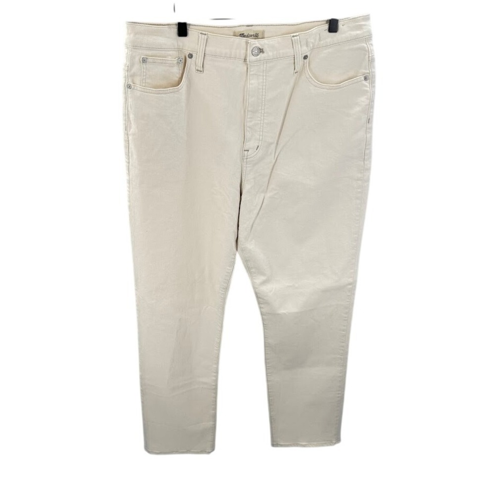 Madewell '90s Straight Leg‎ Jeans Womens Size 33T Off White Denim Pants - Picture 3 of 10